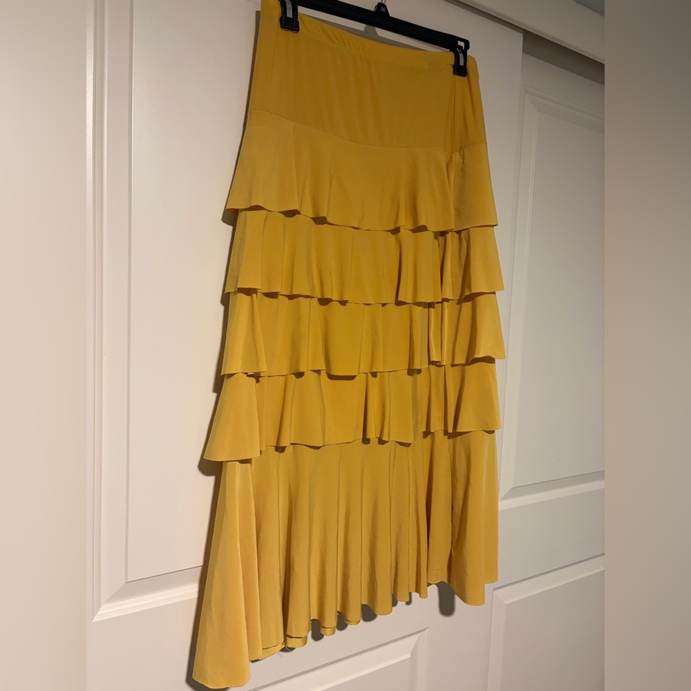 Yellow Mustard Ruffle Skirt